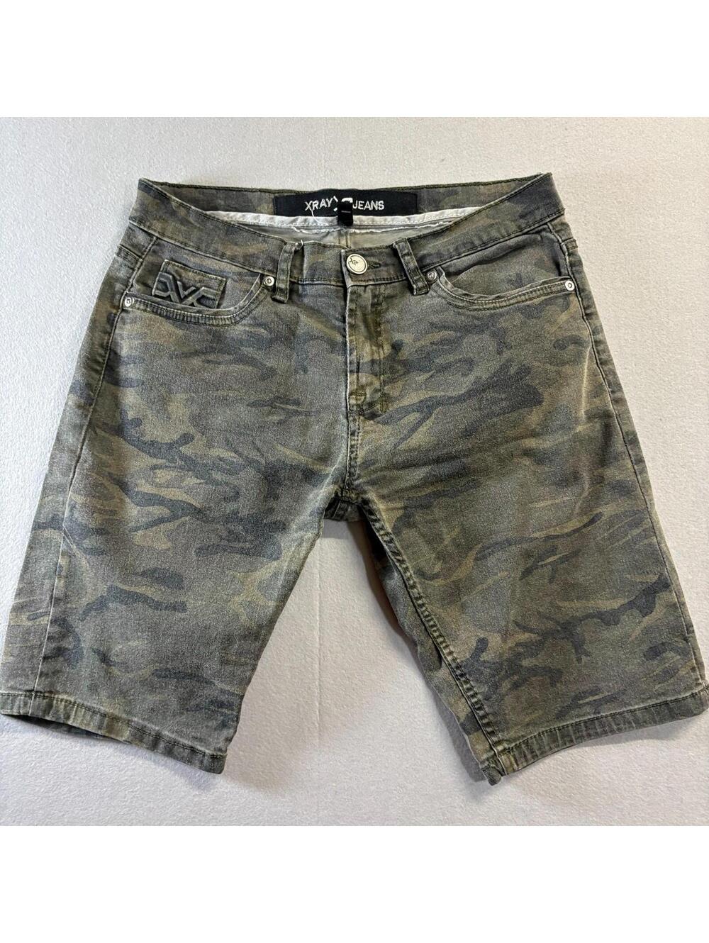 XRAY Jeans Camo Denim Shorts Tag 30 Fits Like 30 Streetwear Y2K Skate Cargo